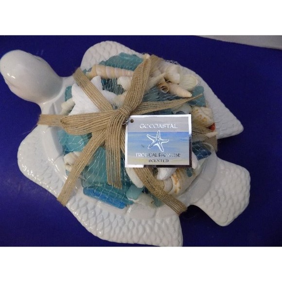 NEW GC Coastal Home Decor Sea Turtle Scented Seashells Holder - Picture 4 of 4